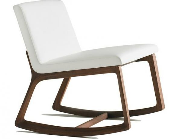 Bernhardt Design cadeira de balanço contemporânea com moldura de madeira