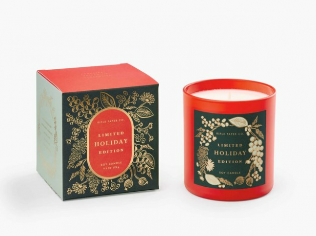 Vela de Natal de edição limitada da Rifle Paper Co., $ 34