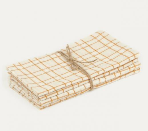 Heather Taylor Open Plaid Goldenrod-servetten (set van vier), $ 82