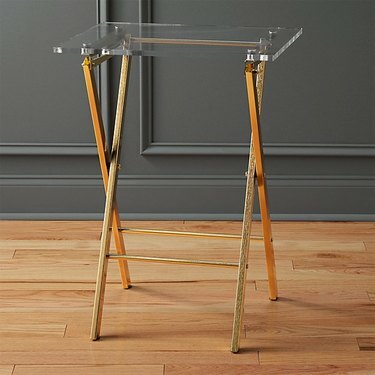 Mesa dobrável de acrílico novo