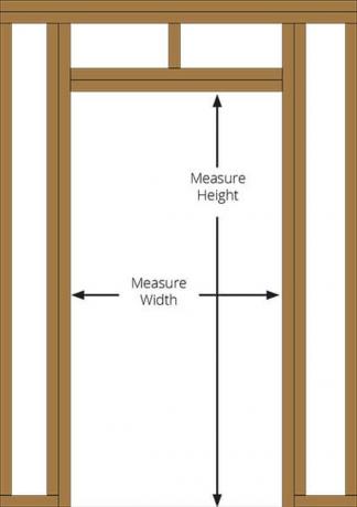 Diagrama de apertura aproximada de la puerta.
