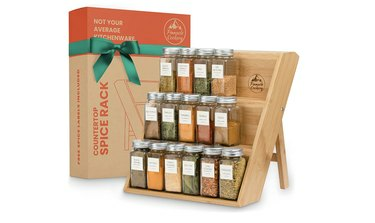 Pinnacle Cookery Bamboo Spice Rack Järjestäjä