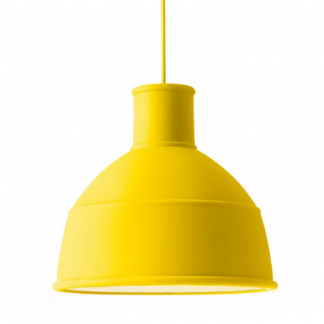 luminária pendente de estilo industrial amarelo