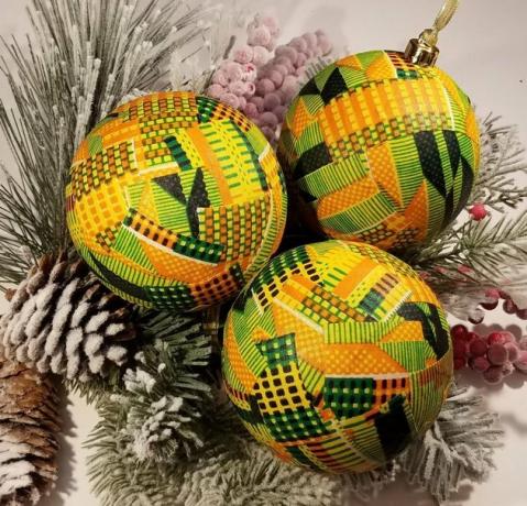 Decorações kwanzaa, ornamentos kente