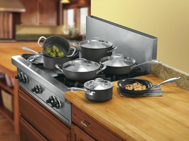 Kitcheninart panelas de cerâmica ecológicas em um fogão