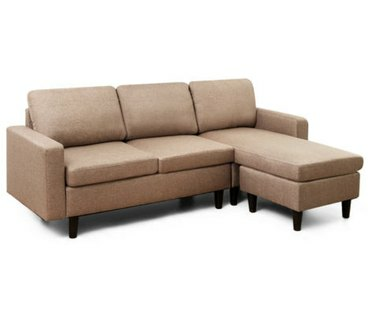 Konvertibel sofa med sjeselong