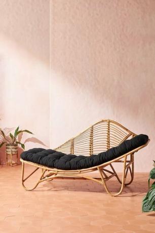 Anthropologie Positano Rattan IndoorOutdoor Chaise Lounge