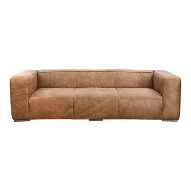 AllModern Dionnen 101,2-calowa sofa z prawdziwej skóry w smokingu
