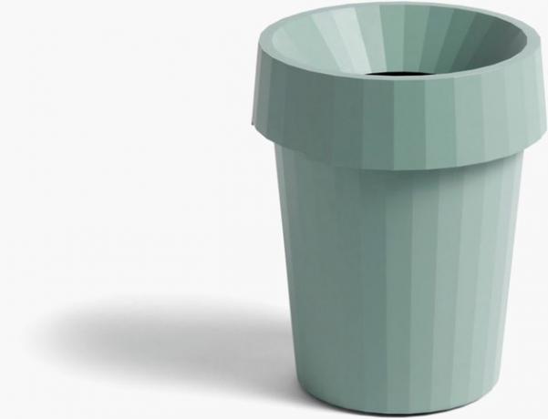 material de organização de escritório, lixeira verde com tampa