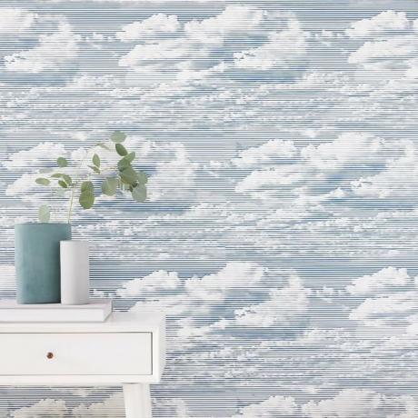 wolk gedrukte boho wallpaper