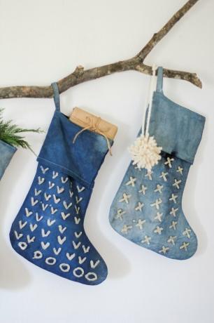 DIY indigo batik strømper