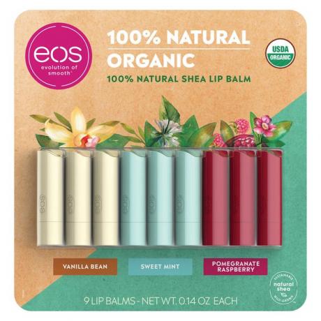„Eos Organic“ sklandus lūpų balzamas, 13,99 USD