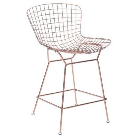 Rose Gold Wire Bar Stool