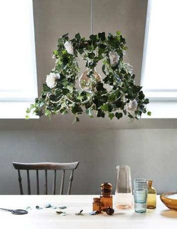 luminária floral diy IKEA hack para casamento