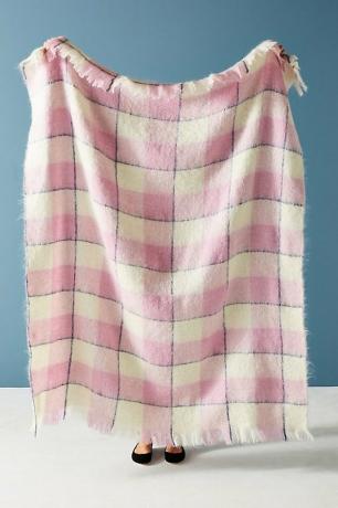 Anthropologie Pink Plaid Throw, $ 178