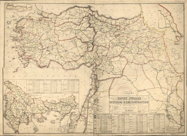 mapa do Império Otomano