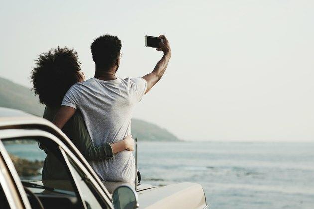 Esta é a nossa primeira selfie como casal