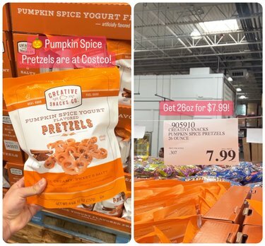 Instagram-videoscreenshots van Costco Pumpkin Spice Yoghurt