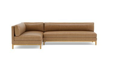 Interieur definiëren Jasper lederen sectionele met linker chaise longue