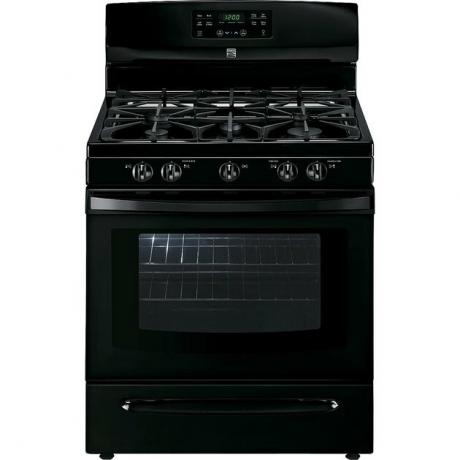 „Kenmore“ viryklė 74139 5,0 kub. pėdų Laisvai pastatomas dujų diapazonas su kintamu savaiminio valymo juoda spalva, 809,99 USD