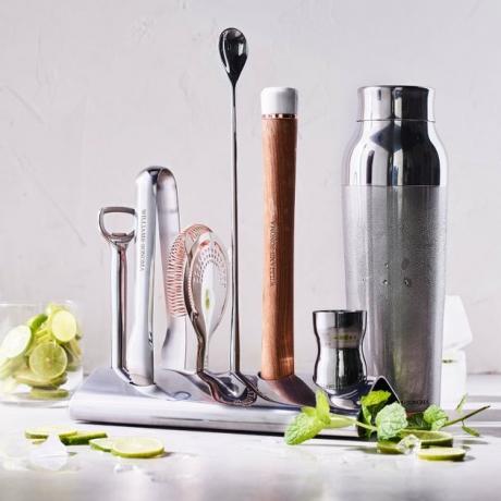 Conjunto de ferramentas Williams Sonoma Bar com suporte e coqueteleira