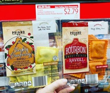 Ravioli di tacchino mirtillo rosso e patate dolci al bourbon ad Aldi