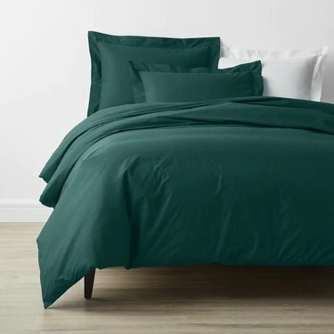 The Company Store Company Παπλωματοθήκη Cotton Percale σε χρώμα Hunter Green