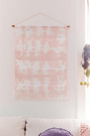 tie dye textiel muur hangen