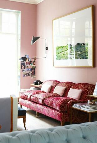 roze woonkamer