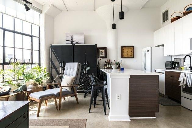 estilo industrial apartamento sala e cozinha