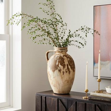 Vaso antigo de marfim da West Elm Farmhouse