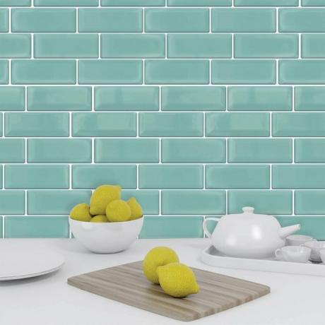 texturizado peel and stick backsplash de telha de metrô