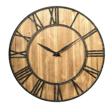Rustikalni industrijski drveni sat