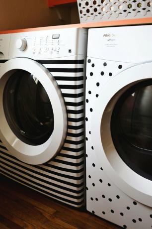 wasmachine en droger make-over in wasruimte