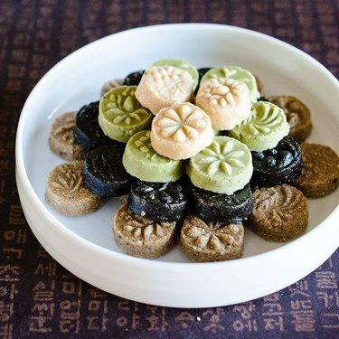 Bolinhos de chá coreano Kimchimari (Dasik)