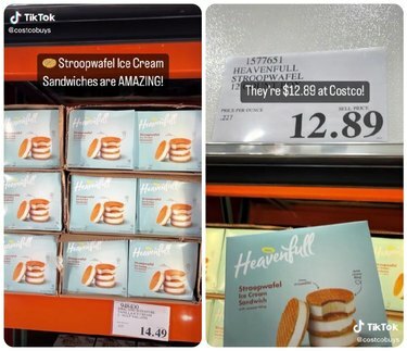 Panini con gelato Heavenfull stroopwafel a Costco