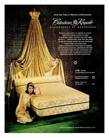 kingsize bed vintage advertentie