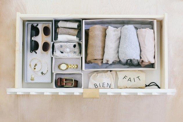 ideia de organizador de joias com caixas DIY Hikidashi