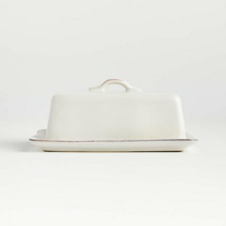 „Crate & Barrel Marin White“ padengtas sviesto patiekalas