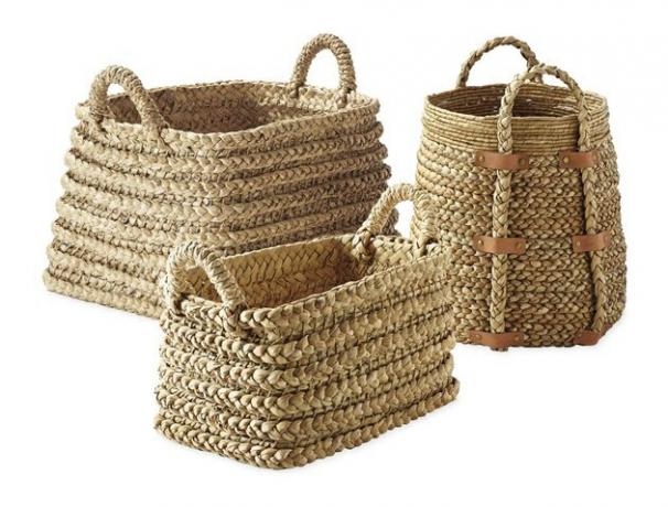 „boho“ tualeto reikmenų organizatoriaus krepšeliai
