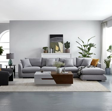 25Home Aalto Boutique Sezione pennacchio grigio chiaro