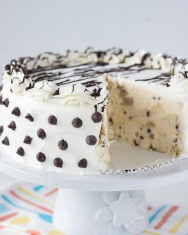 Bolo De Sorvete De Massa De Biscoito De Chocolate