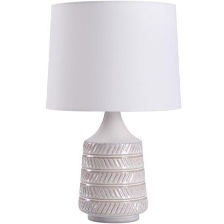Abajur de cerâmica branco / bege com esteios, $ 24,84