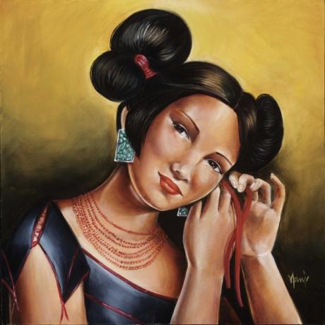 nani chacon Edição limitada com impressão em giclê "Squash Blossom"