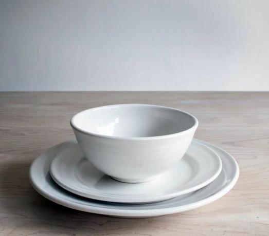 Conjunto de louças ecológicas da casa da fazenda Sheldon Ceramics
