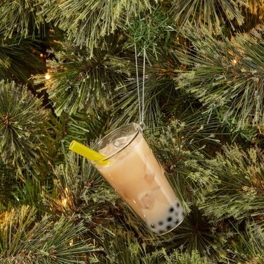 Wondershop Glass Bubble Tea زخرفة شجرة عيد الميلاد