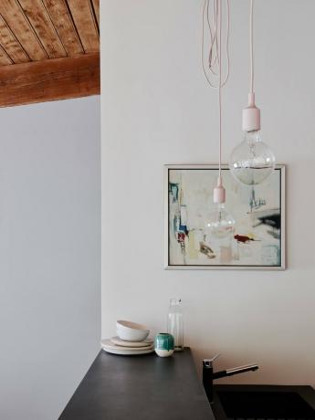 zichtbare lamp hanger