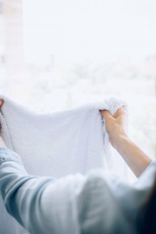 Lijn droog om handdoeken witter te maken