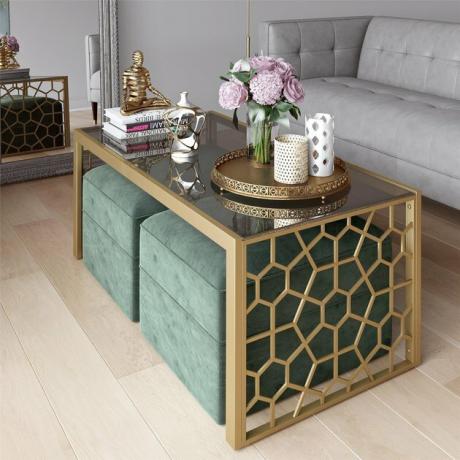 wayfair juliette glazen salontafel