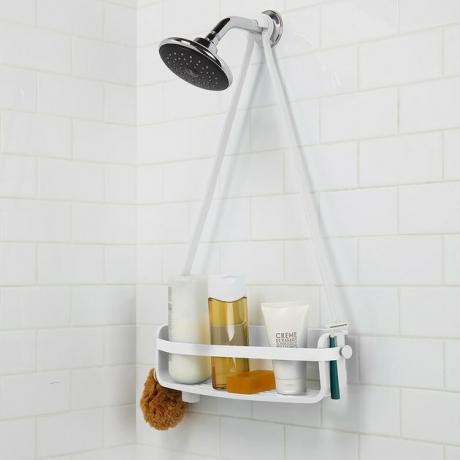 enkele plank caddy in de douche